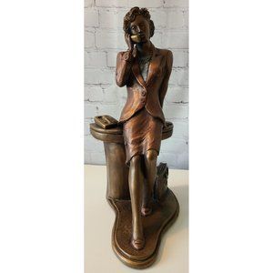 RARE 1992 AUSTIN SCULPTURE Alice Heath 9 TO 5 Business Woman Phone Signed 15"